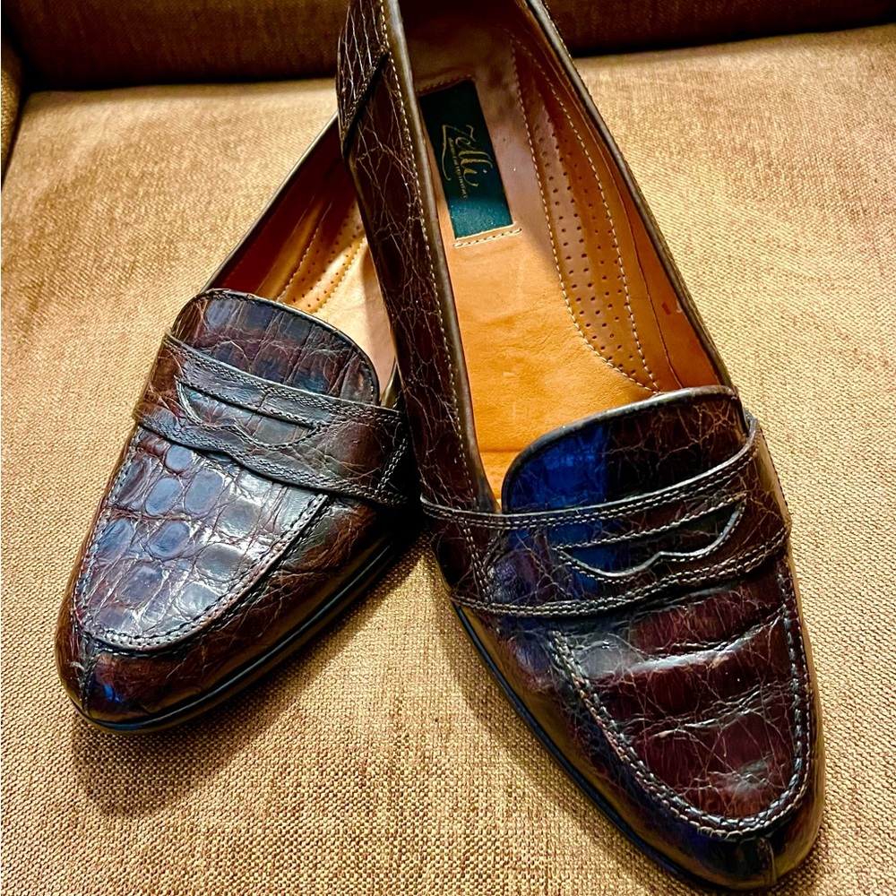 Zelli Genuine Crocodile Loafers 13